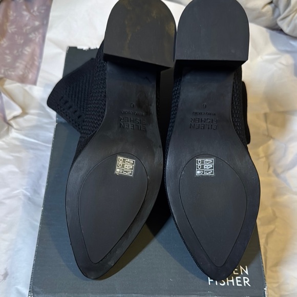 Black Knit Ankle Boots - Picture 8 of 9